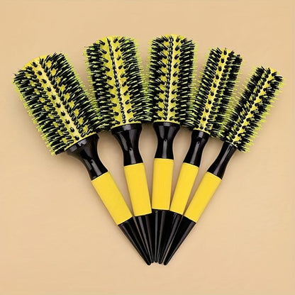 Brosse a cheveux cylindrique jaune différentes tailles