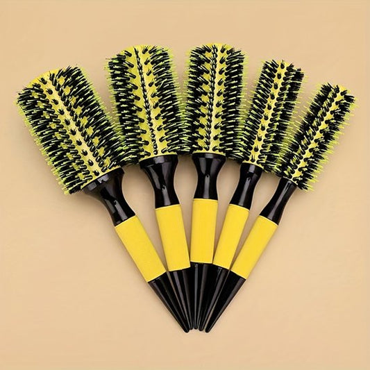 Brosse a cheveux cylindrique jaune différentes tailles