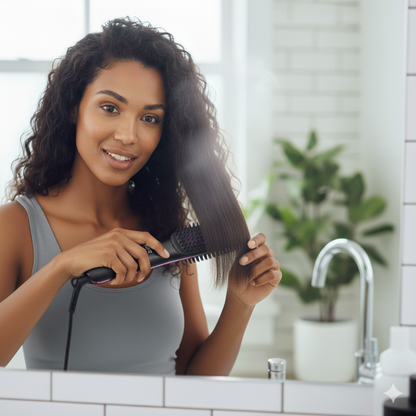 Brosse chauffante 2-en-1 | GlamStyle