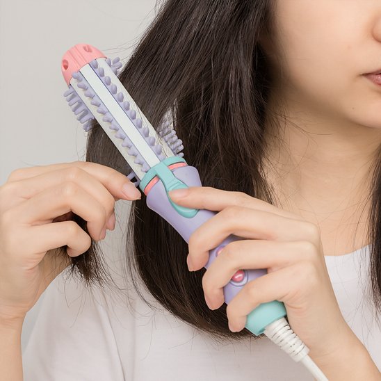brosse chauffante violet femme