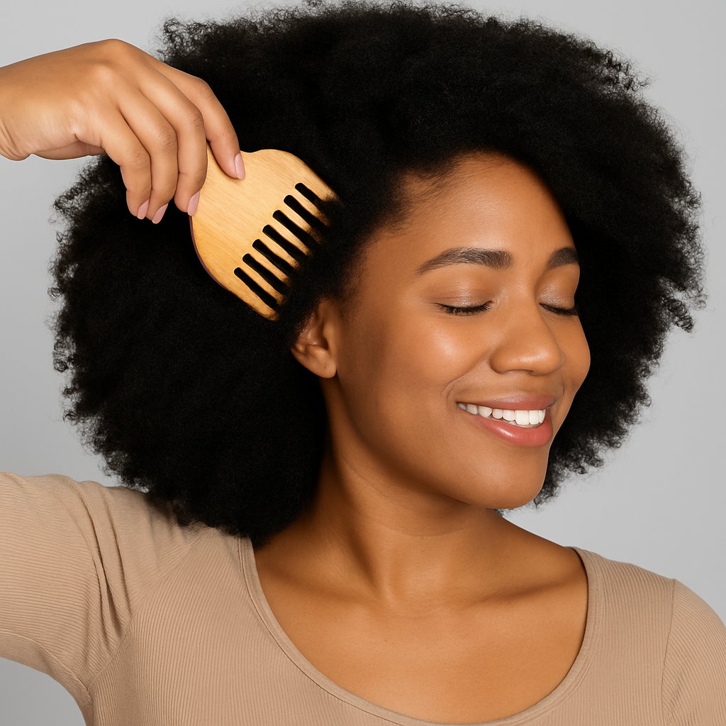 Peigne afro en bambou | Naturel démêlant